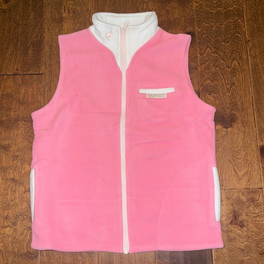 TBBC Van Camp Vest (Fleece) - Hamptons Hot Pink with Worth Avenue White - 12